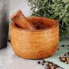 Wooden spice mortar