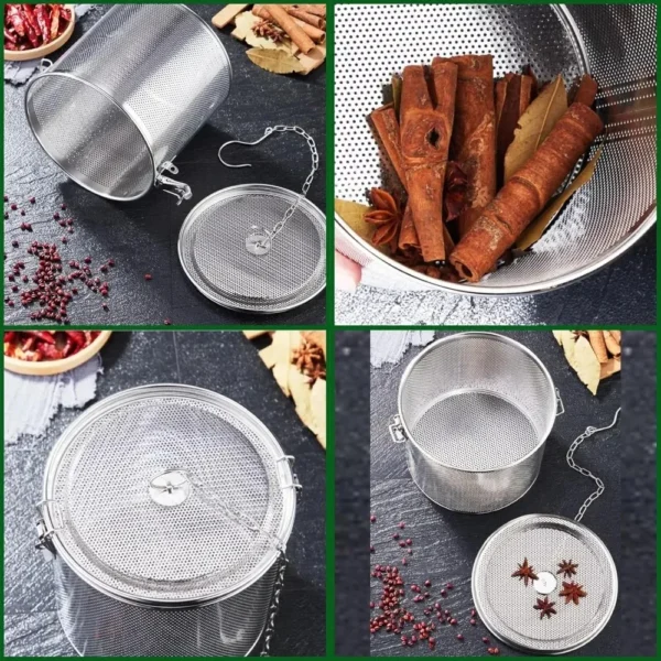 Stainless Steel Spice & Tea Infuser with Chain Hoo