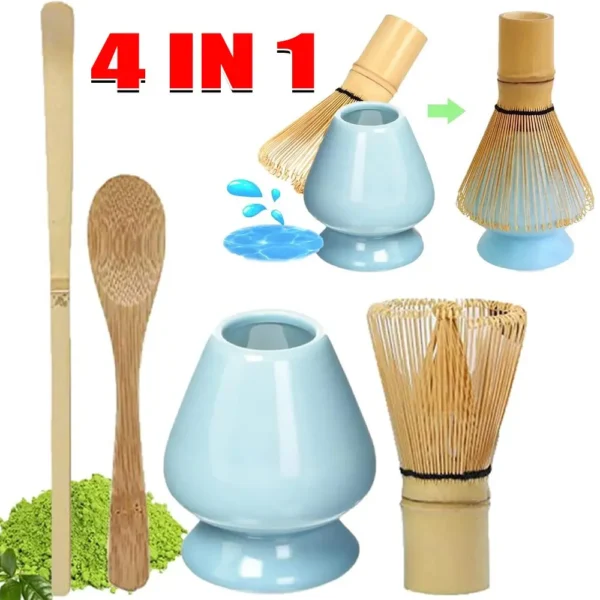 Matcha Tea Set with Bamboo Stirrer
