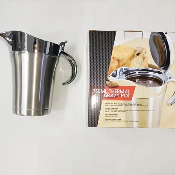750ml Insulated Thermal Sauce Jug with Lid Handle