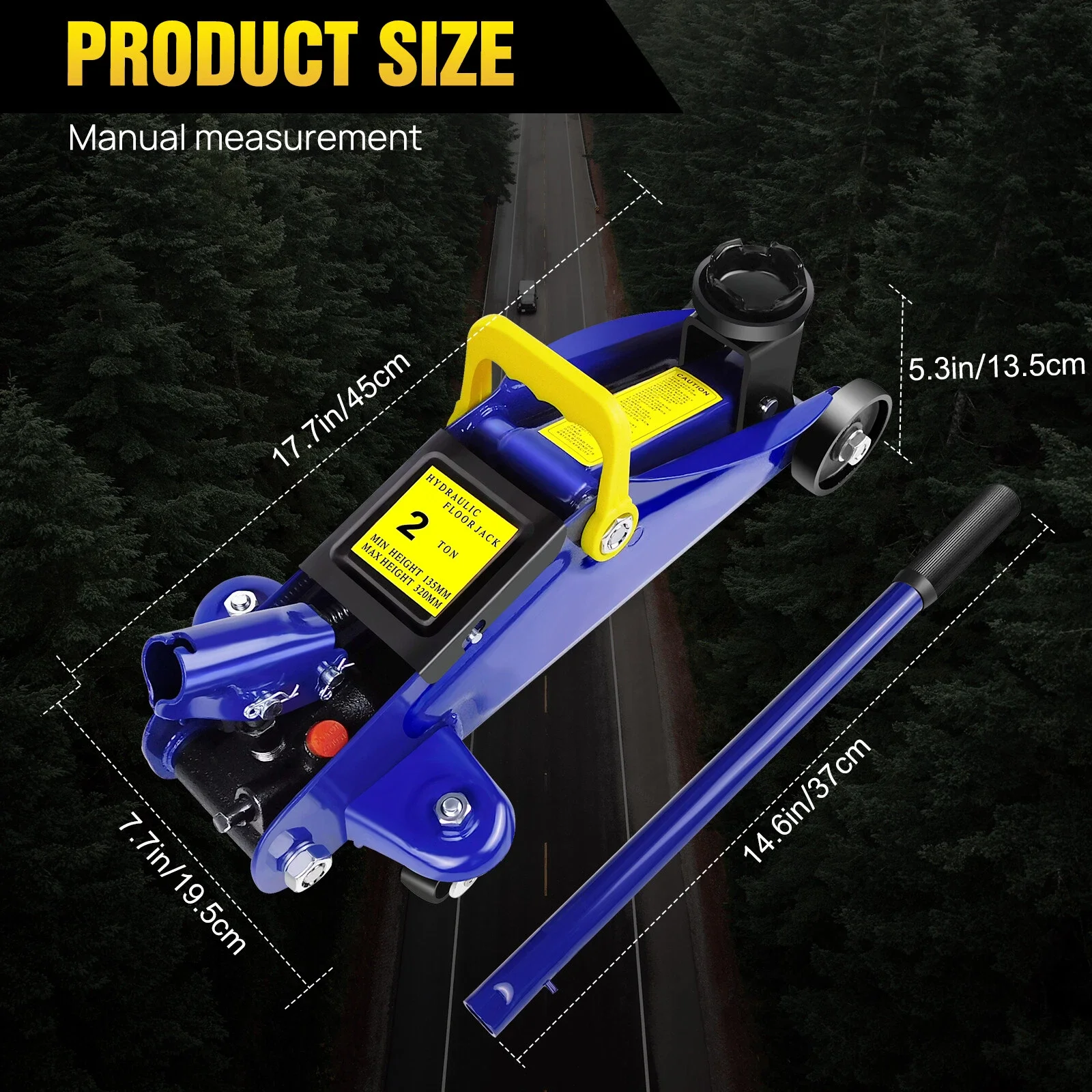 2T Hydraulic Floor Jack Heavy Duty Steel