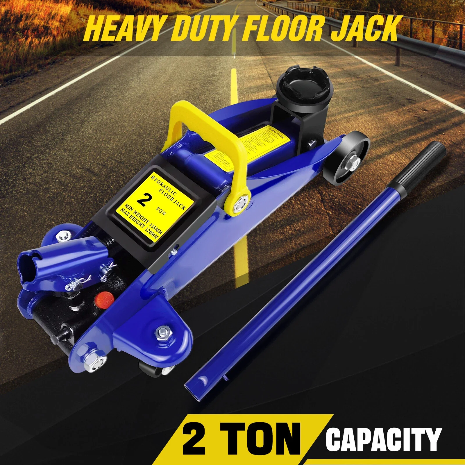 2T Hydraulic Floor Jack Heavy Duty Steel