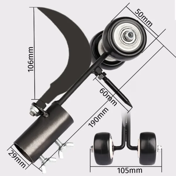 Weed cutter with wheels, garden weed cutter with a