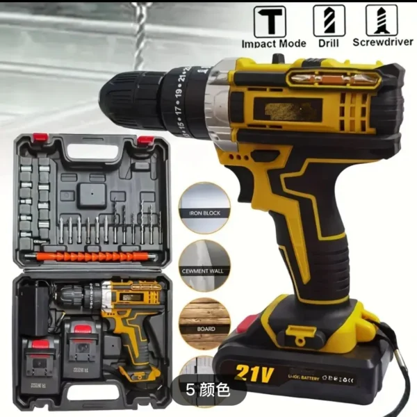 21V Cordless Impact Drill Electric Screwdriver