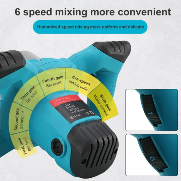 2100W Handheld Concrete Mixer Electric Pad