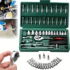 46-Piece 1/4" Drive Ratchet Socket Set with Case