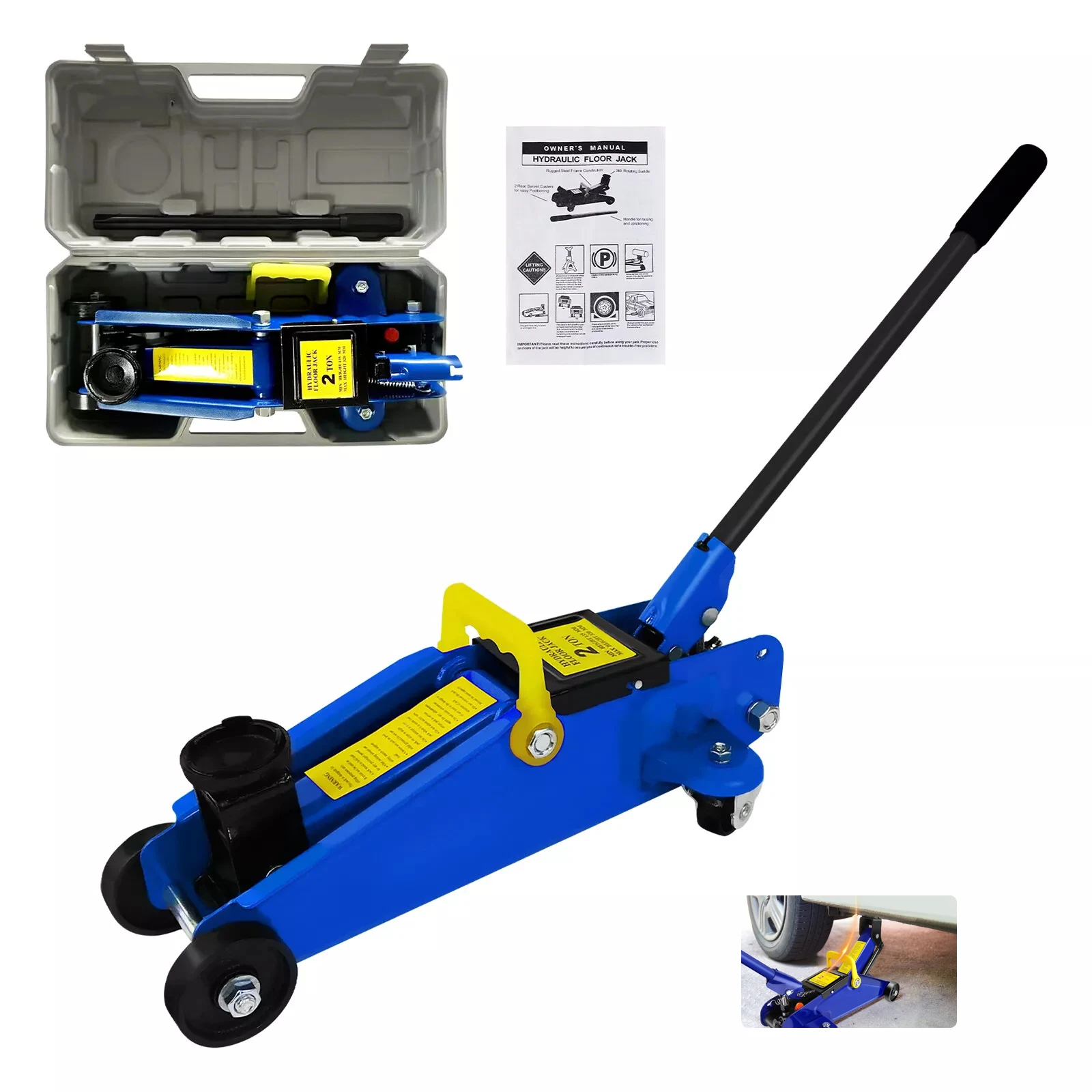 2T Hydraulic Floor Jack Heavy Duty Steel