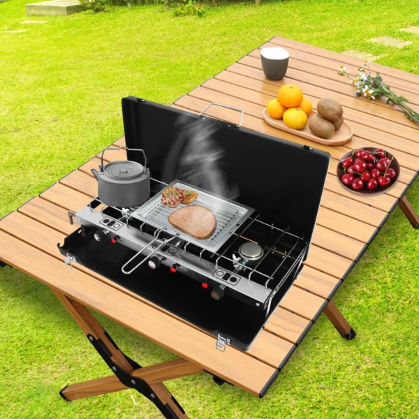 Portable Tabletop 3-Burner Camping Stove