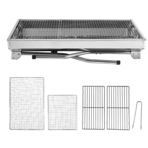S0f597c00ed2c4a96b33da03a37f413a2U.webp Charcoal Grill Stainless Steel Outdoor BBQ