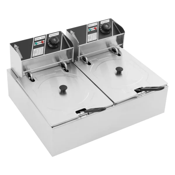 12L 5000W Dual Tank Electric Deep Fryer
