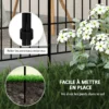 Set of 8 Decorative Garden Fences, Black Metal Edg