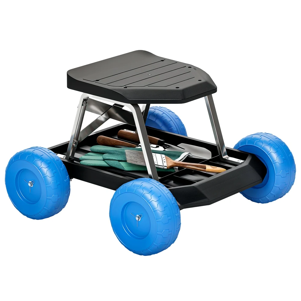 Rolling Garden Seat with Tool Tray