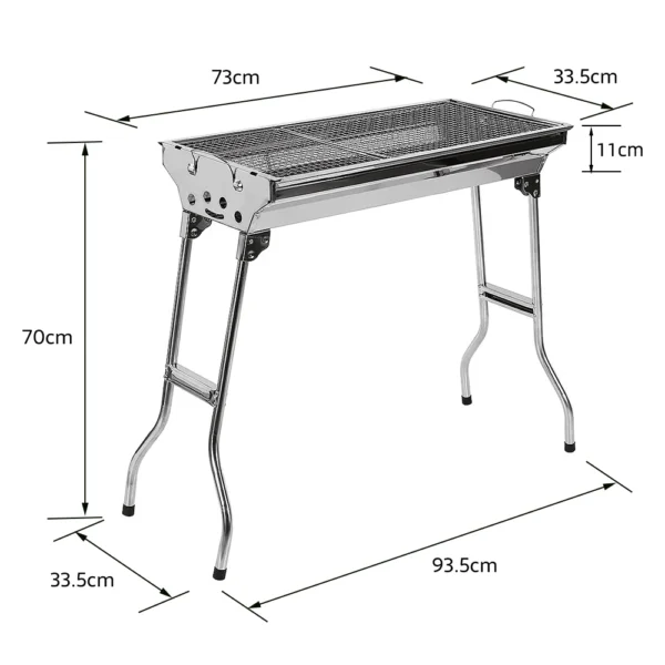 Foldable Stainless Steel Charcoal Barbecue Oven