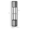 S2b4a183263e0476e9f0469c62fe29403c.webp Floor Lamp with 2 Shelves, E27, Black