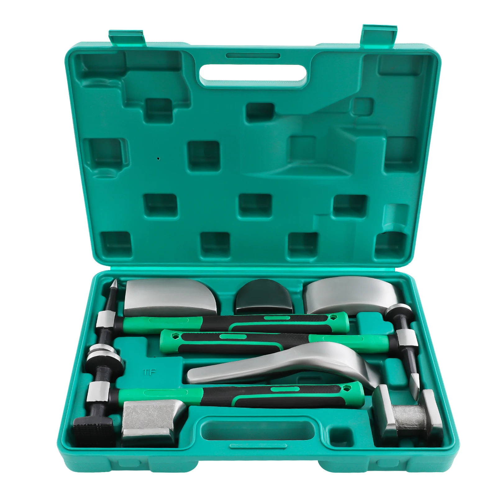 S53ee03504901496a876e08e0fd93ace1Y-1.webp 9-Piece Car Dent Repair Tool Kit, 45# Steel
