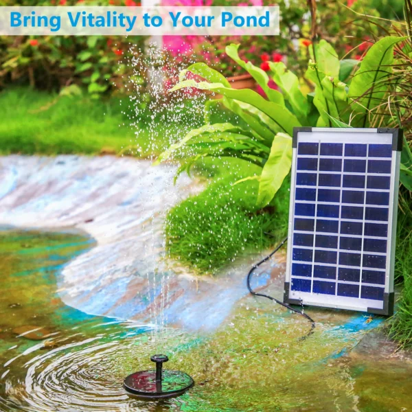 5.5W Solar Fountain Pump with 1500mAh Battery