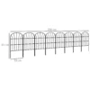 Set of 8 Decorative Garden Fences, Black Metal Edg