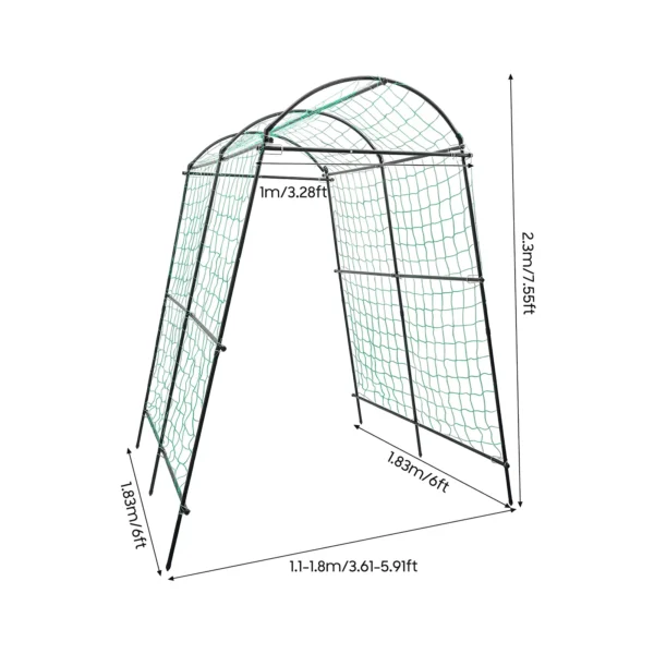 S7e19cce912e642289fd74a2b6fe2bd2d4.webp Garden Trellis Arch for Climbing Plants, Black