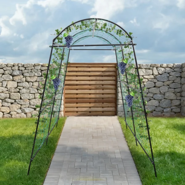 S85f9ad62640b46f3bc2f3801ae7c8105m.webp Garden Trellis Arch for Climbing Plants, Black