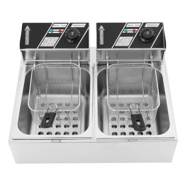 12L 5000W Dual Tank Electric Deep Fryer