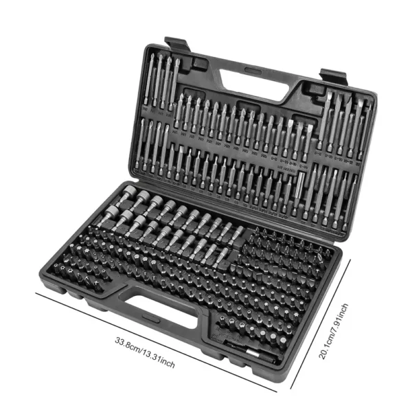 Podofo 208pcs Master Screwdriver Bit Set 1/4" Hex