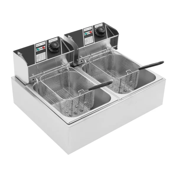 12L 5000W Dual Tank Electric Deep Fryer