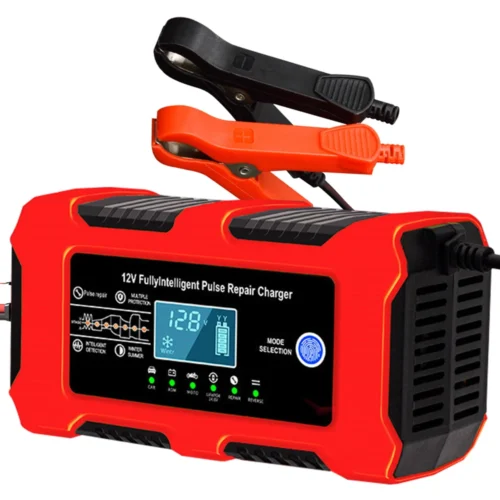 Large Screen Car Battery Charger 10A 12V