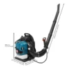 75.6cc 4-Stroke Backpack Leaf Blower, 168cm Pipe,