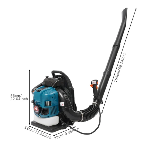 75.6cc 4-Stroke Backpack Leaf Blower, 168cm Pipe,